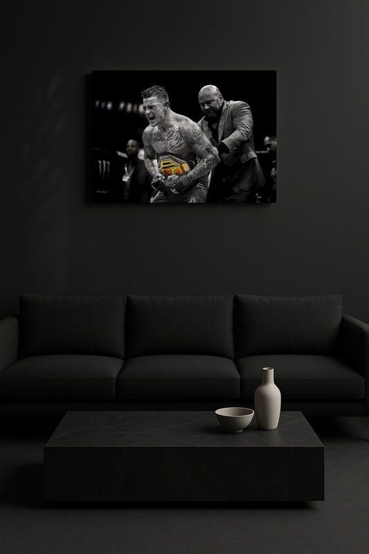 Victory Earned – Dustin Poirier Champion Canvas