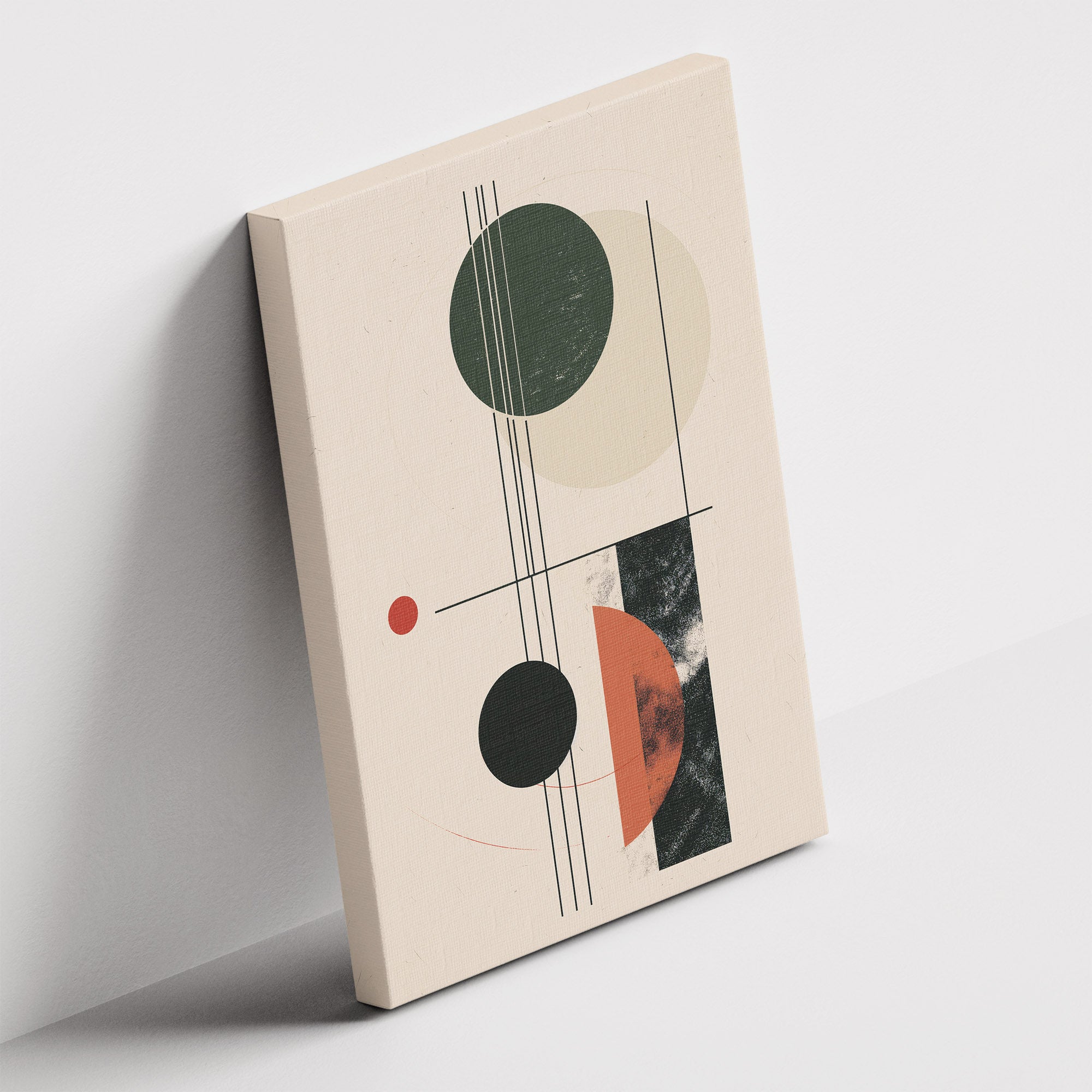 Καμβάς Geometric Composition No.1 σε δεύτερη γωνία λήψης, χωρίς κορνίζα.