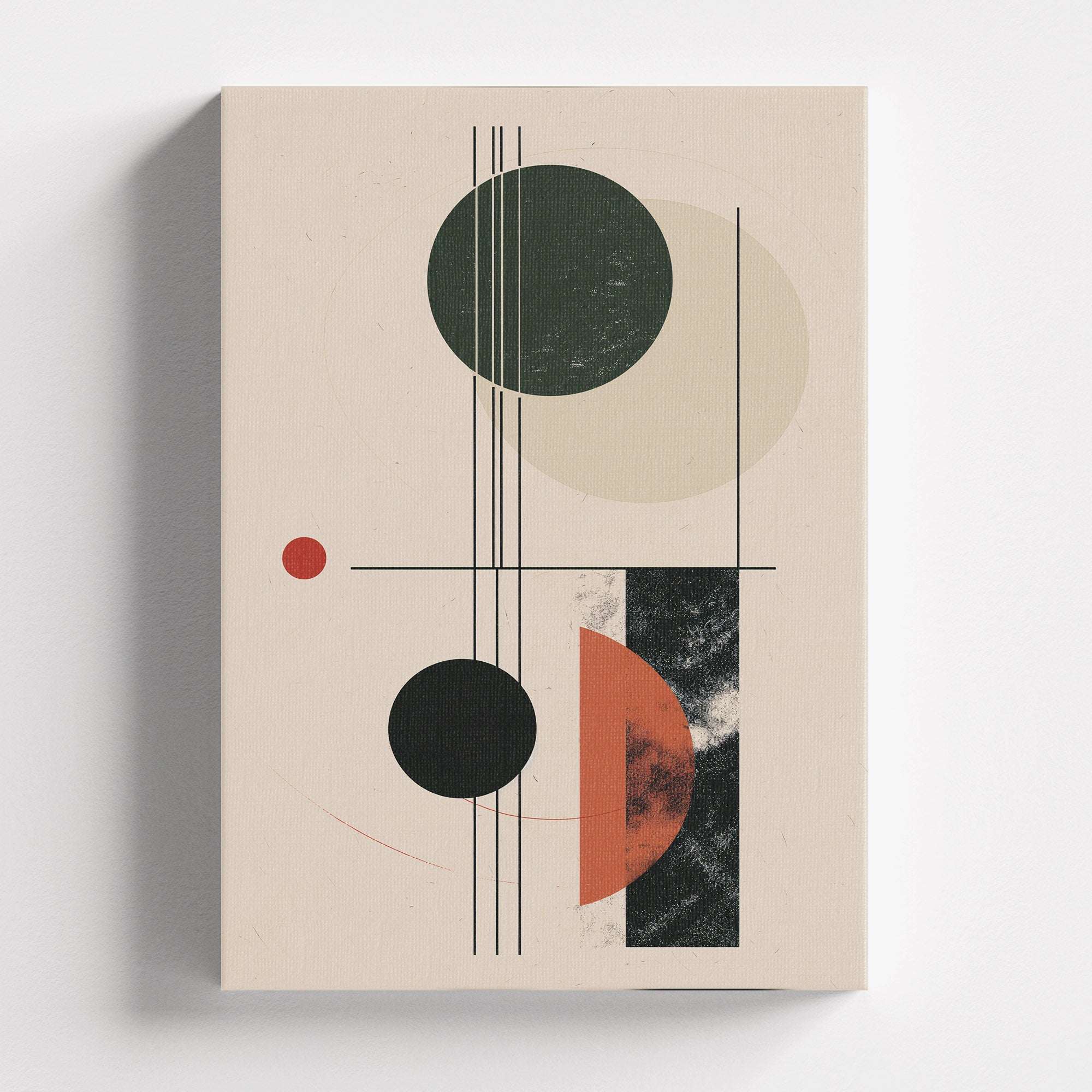 Πίνακας σε καμβά Geometric Composition No.1, χωρίς κορνίζα, μπροστινή όψη.