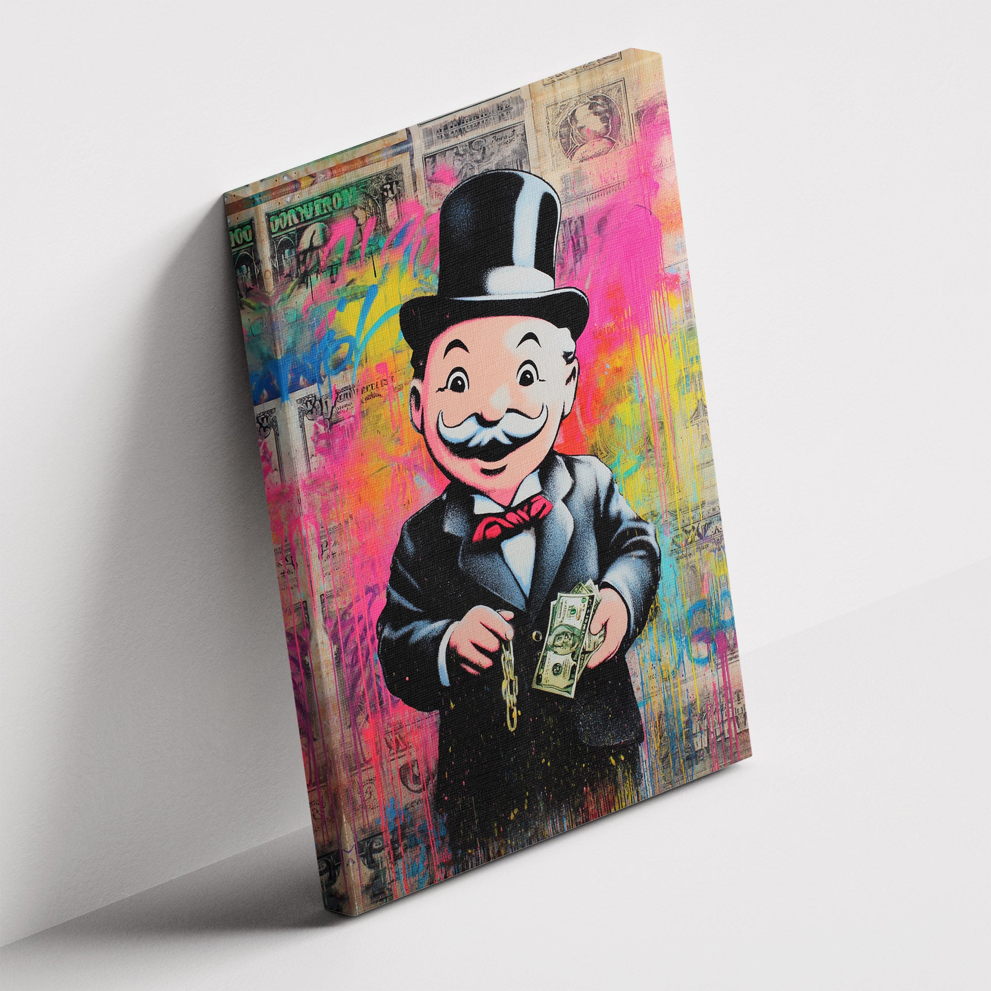Καμβάς Monopoly Empire σε δεύτερη γωνία λήψης, χωρίς κορνίζα.