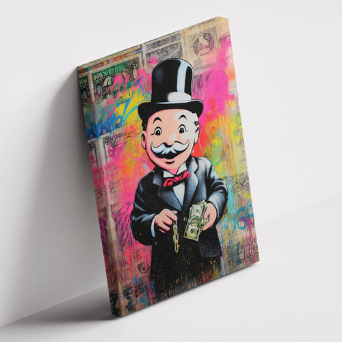 Καμβάς Monopoly Empire σε δεύτερη γωνία λήψης, χωρίς κορνίζα.