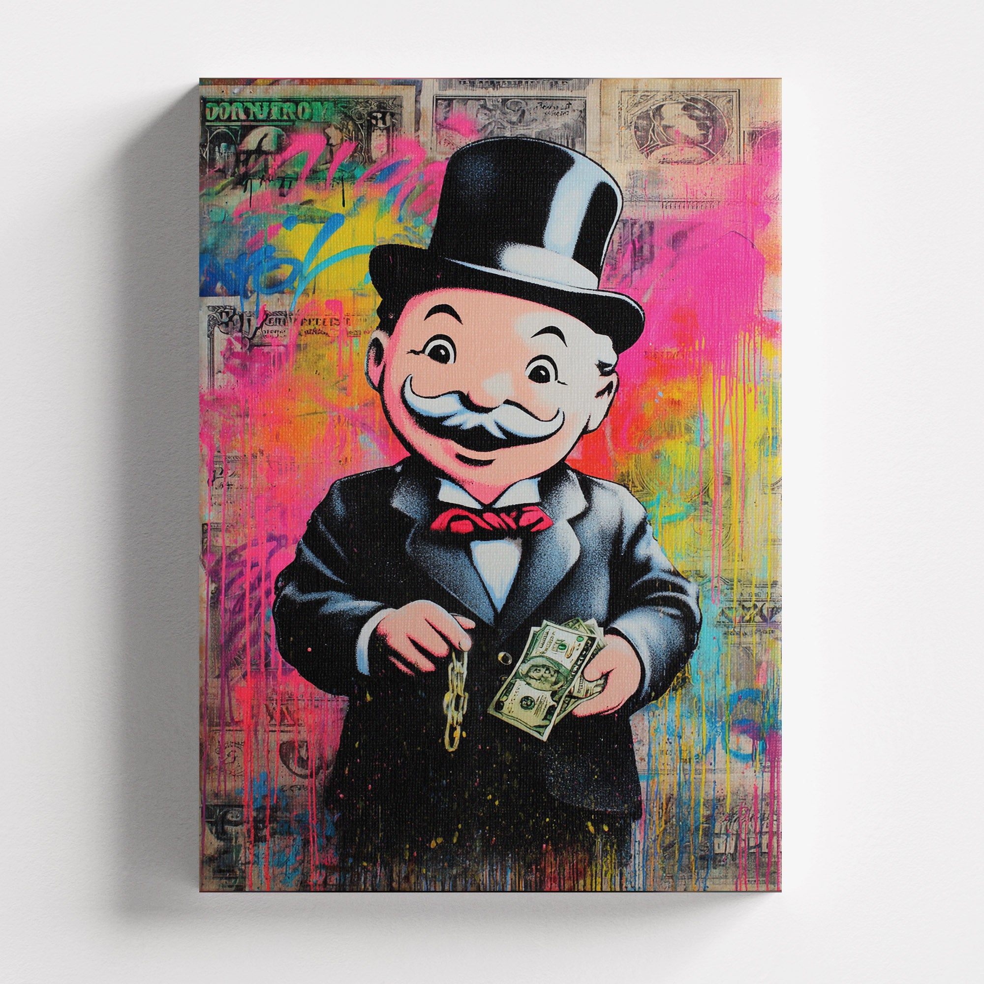 Πίνακας σε καμβά Monopoly Empire, χωρίς κορνίζα, μπροστινή όψη.