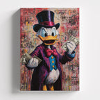 Πίνακας σε καμβά Scrooge McDuck, χωρίς κορνίζα, μπροστινή όψη.