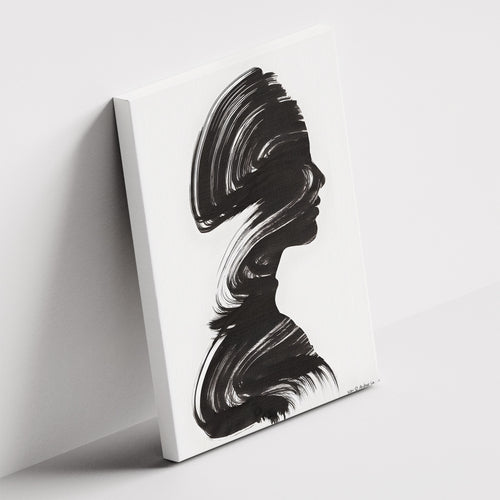 Καμβάς Silhouette in Motion σε δεύτερη γωνία λήψης, χωρίς κορνίζα.
