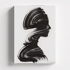 Πίνακας σε καμβά Silhouette in Motion, χωρίς κορνίζα, μπροστινή όψη.