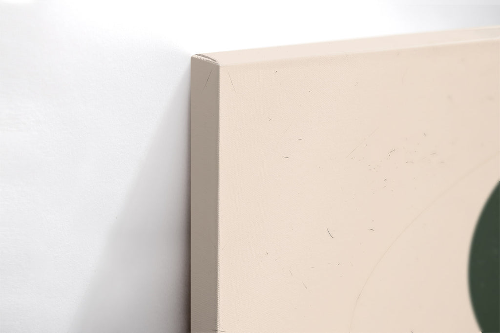 Close-up λεπτομέρεια της εκτύπωσης καμβά Geometric Composition No.1.