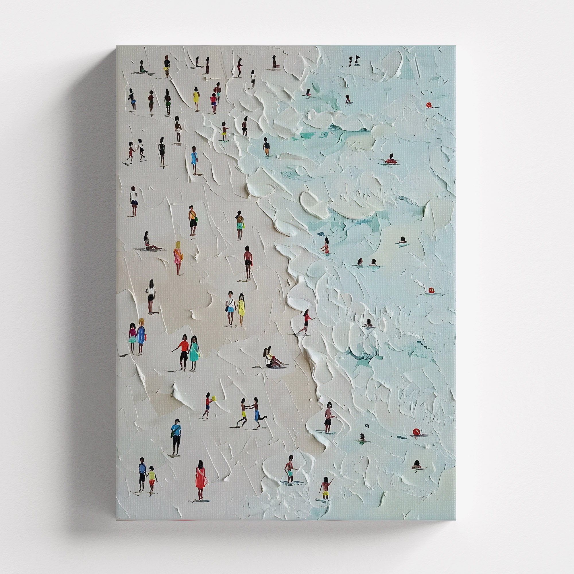 Πίνακας σε καμβά Summer Crowd, χωρίς κορνίζα, μπροστινή όψη.