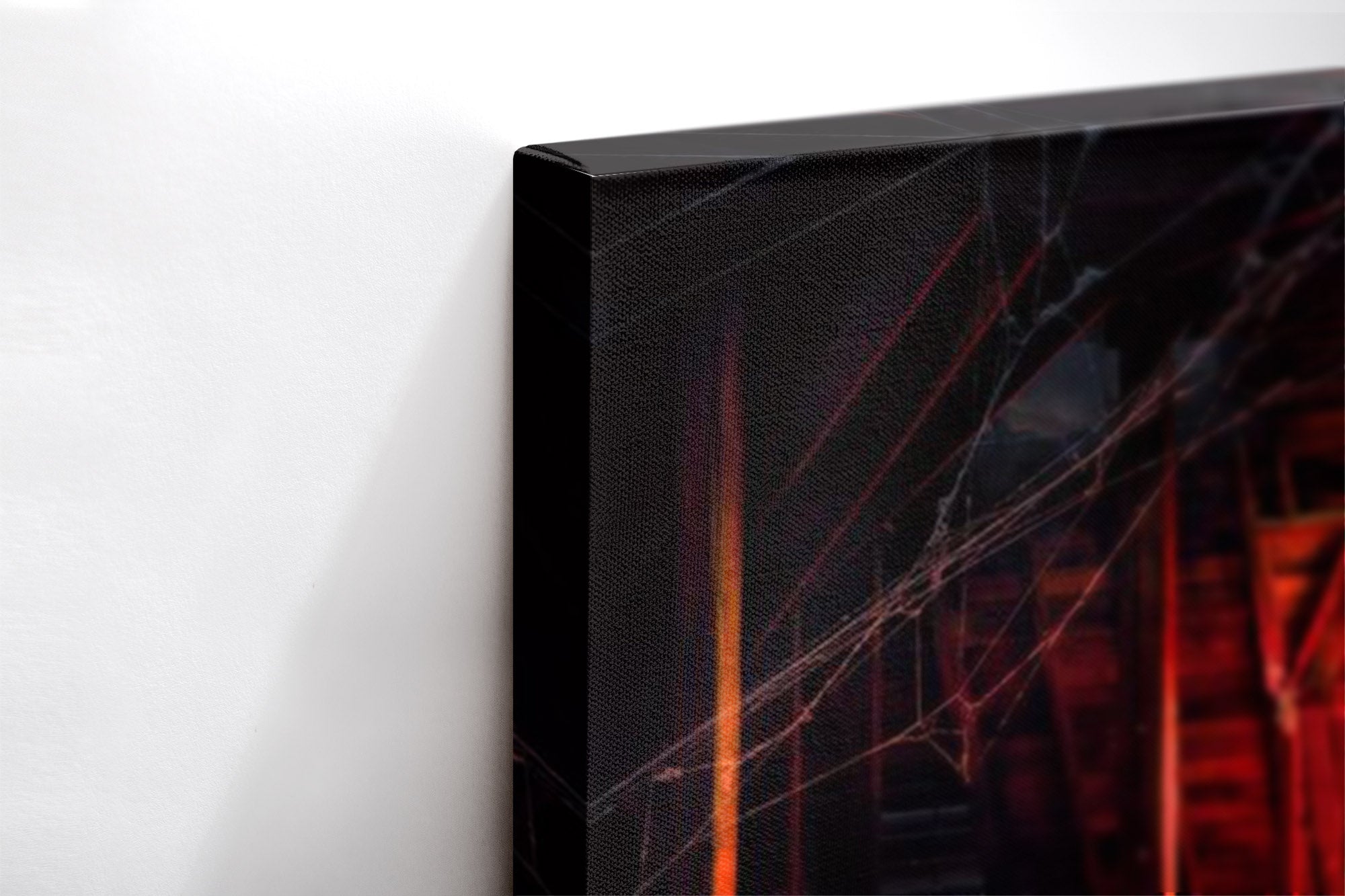 Close-up λεπτομέρεια της εκτύπωσης καμβά The Attic Awakens – Stranger Things Canvas.