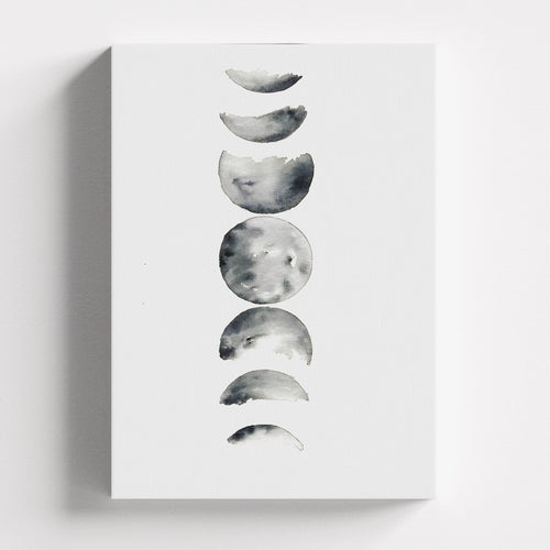 Πίνακας σε καμβά Moon Phases, χωρίς κορνίζα, μπροστινή όψη.