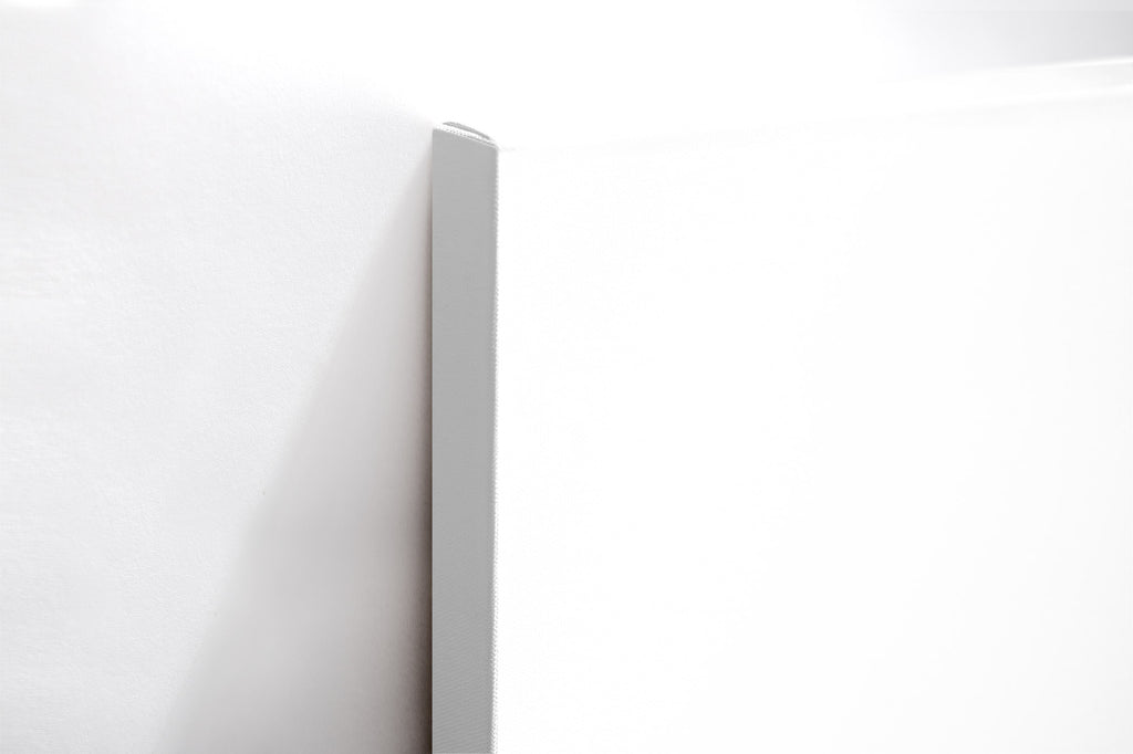 Close-up λεπτομέρεια της εκτύπωσης καμβά The Tall One.