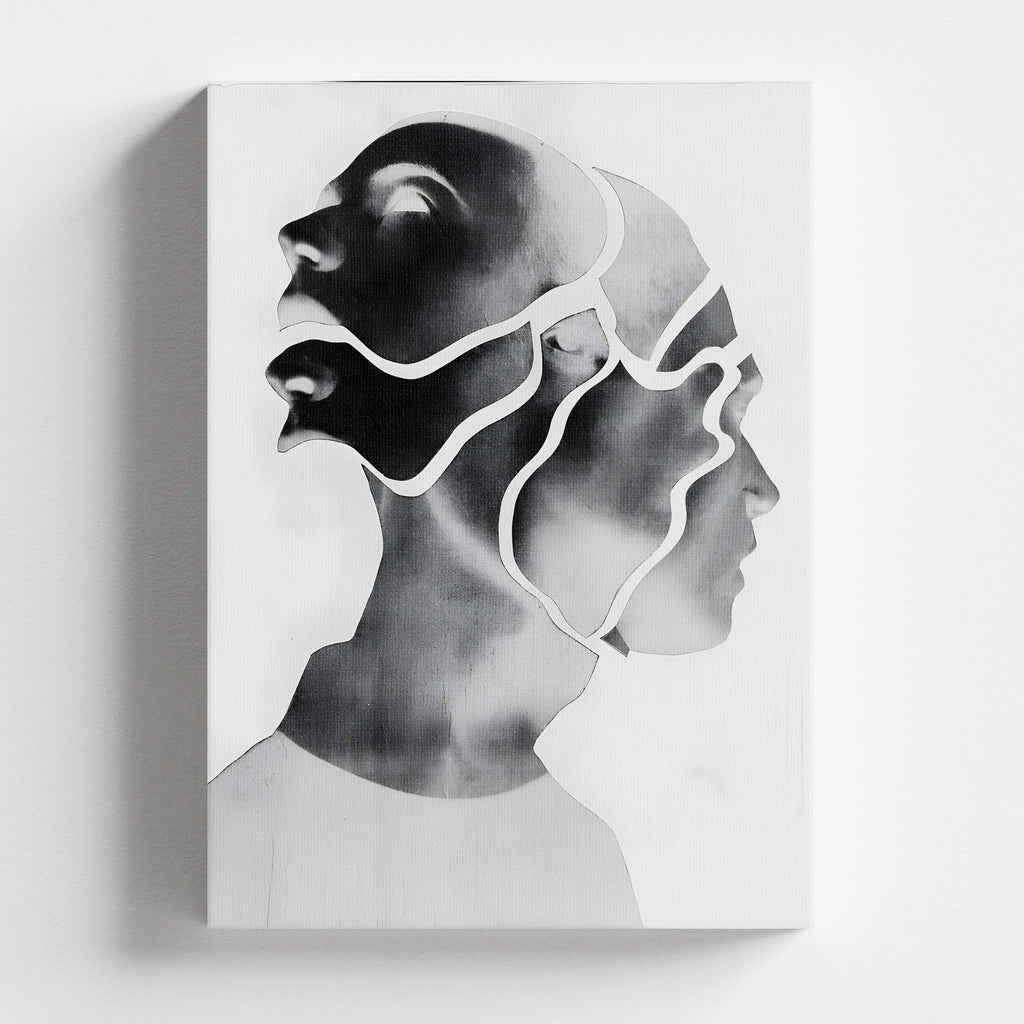 Πίνακας σε καμβά Fractured Mind, χωρίς κορνίζα, μπροστινή όψη.