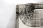 Close-up λεπτομέρεια της εκτύπωσης καμβά Infinite Wave.