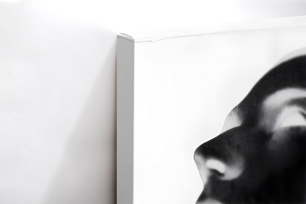 Close-up λεπτομέρεια της εκτύπωσης καμβά Fractured Mind.