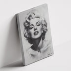 Καμβάς Marilyn Monroe σε δεύτερη γωνία λήψης, χωρίς κορνίζα.
