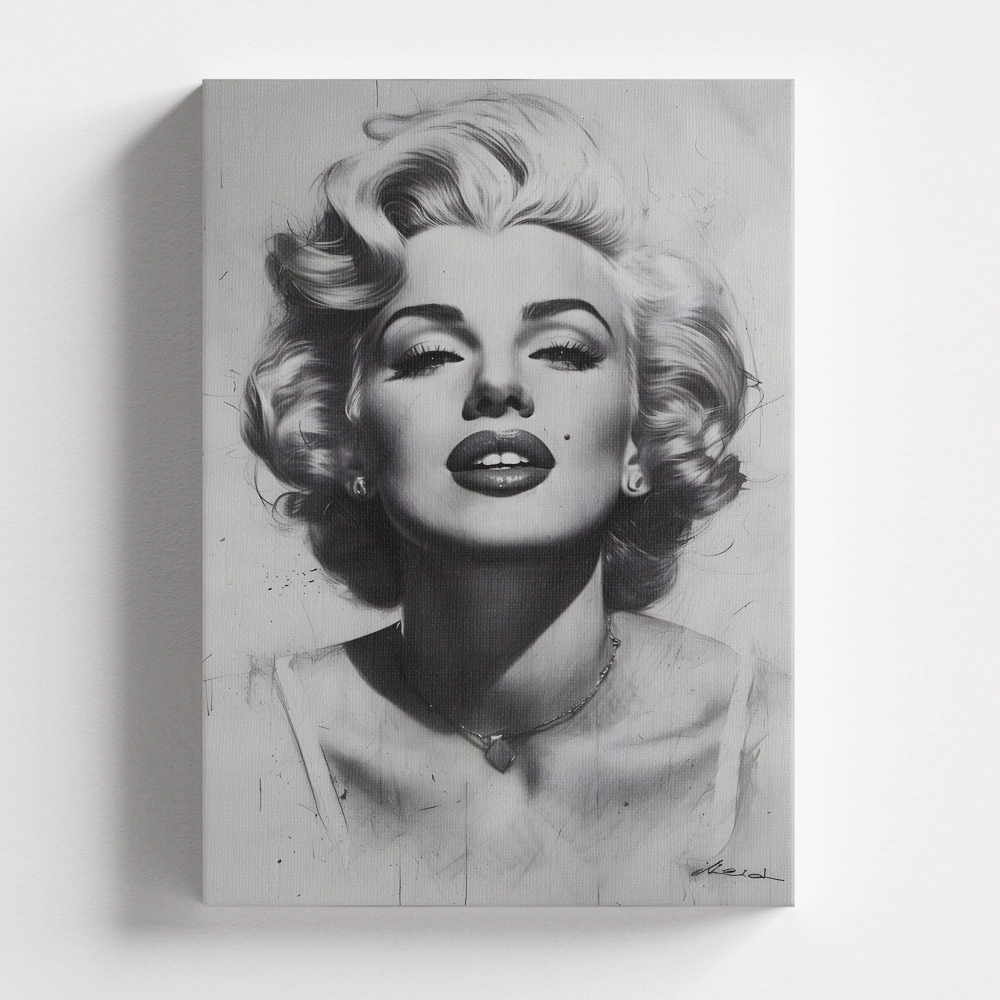 Πίνακας σε καμβά Marilyn Monroe, χωρίς κορνίζα, μπροστινή όψη.