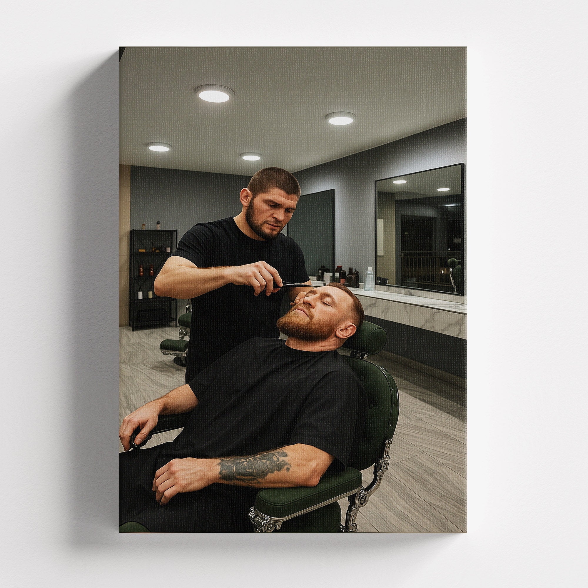 Πίνακας σε καμβά Barber Rivalry, χωρίς κορνίζα, μπροστινή όψη.