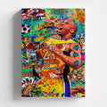 Πίνακας σε καμβά Kobe Bryant – Graffiti, χωρίς κορνίζα, μπροστινή όψη.