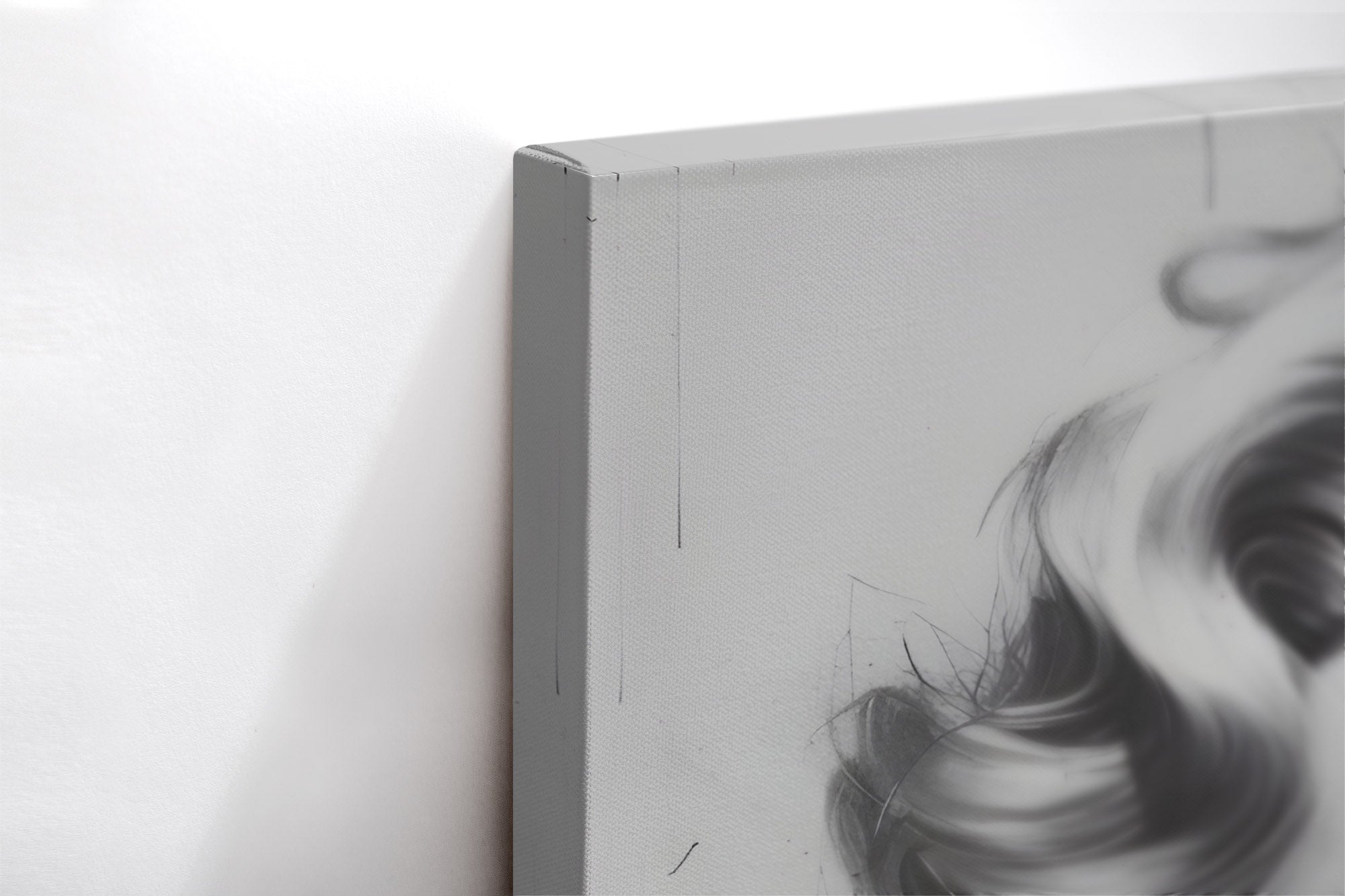 Close-up λεπτομέρεια της εκτύπωσης καμβά Marilyn Monroe.