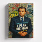Πίνακας σε καμβά I Play The Man, χωρίς κορνίζα, μπροστινή όψη.