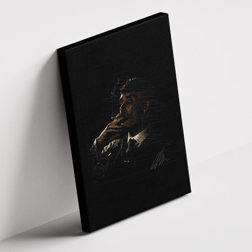 Καμβάς Tommy Shelby – Sketch σε δεύτερη γωνία λήψης, χωρίς κορνίζα.