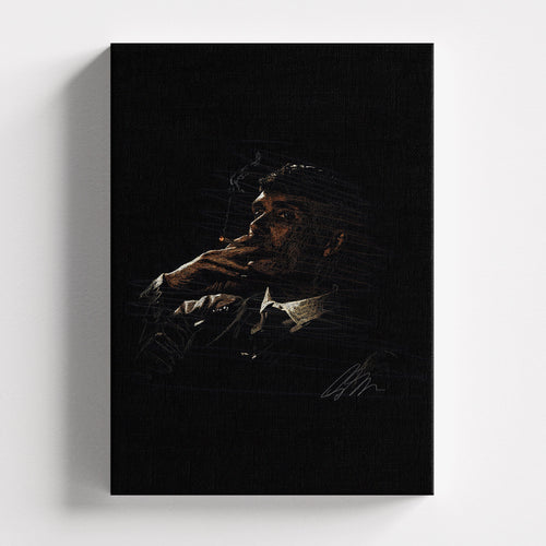 Πίνακας σε καμβά Tommy Shelby – Sketch, χωρίς κορνίζα, μπροστινή όψη.