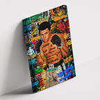 Καμβάς Muhammad Ali – Graffiti σε δεύτερη γωνία λήψης, χωρίς κορνίζα.