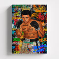 Πίνακας σε καμβά Muhammad Ali – Graffiti, χωρίς κορνίζα, μπροστινή όψη.