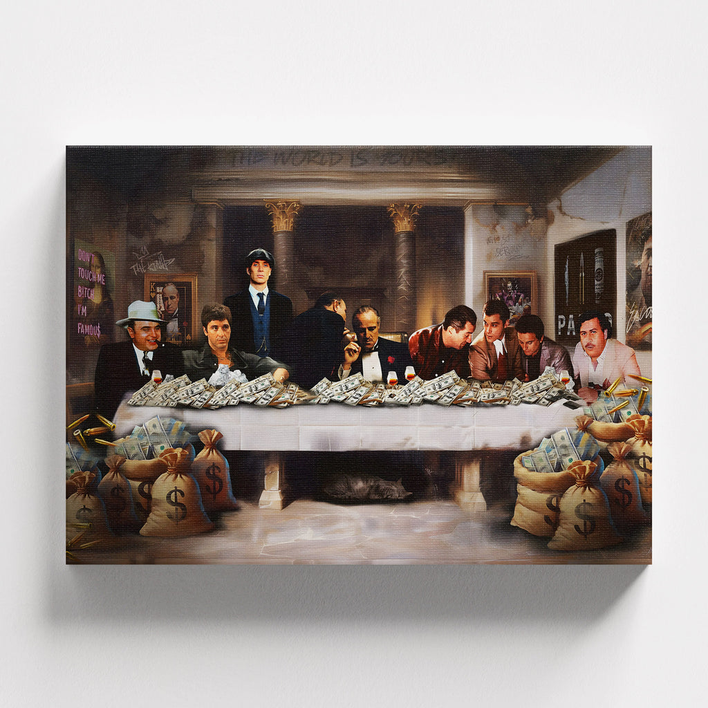 Πίνακας σε καμβά The Last Supper of Legends, χωρίς κορνίζα, μπροστινή όψη.