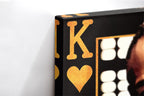 Close-up λεπτομέρεια της εκτύπωσης καμβά The Godfather – King of Hearts.