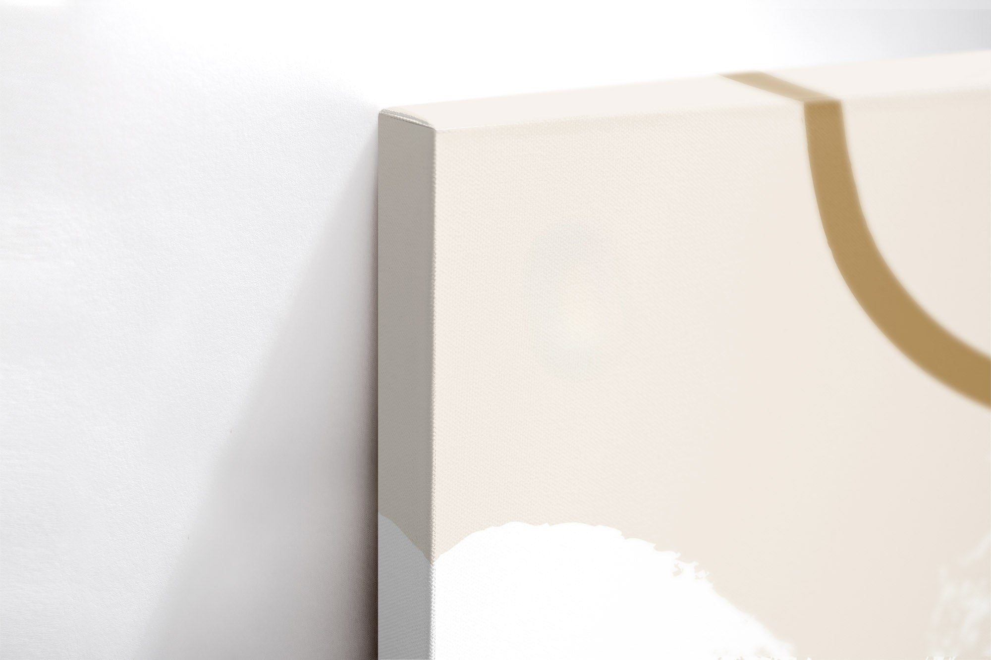 Close-up λεπτομέρεια της εκτύπωσης καμβά Abstract Gold Lines.