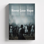 Πίνακας σε καμβά Never Lose Hope - No Mercy, χωρίς κορνίζα, μπροστινή όψη.