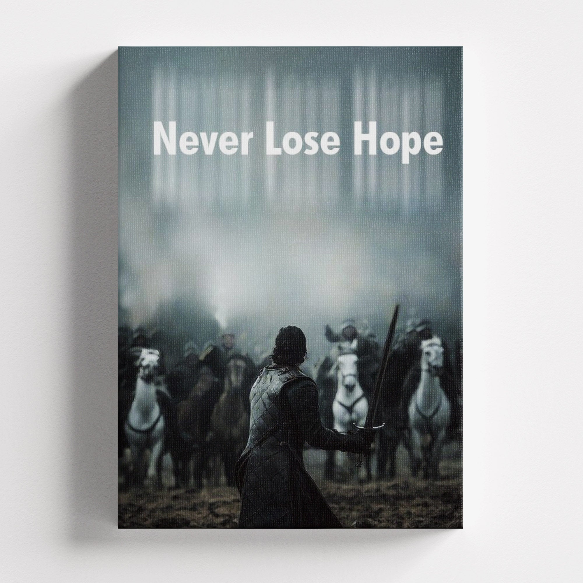 Πίνακας σε καμβά Never Lose Hope - No Mercy, χωρίς κορνίζα, μπροστινή όψη.