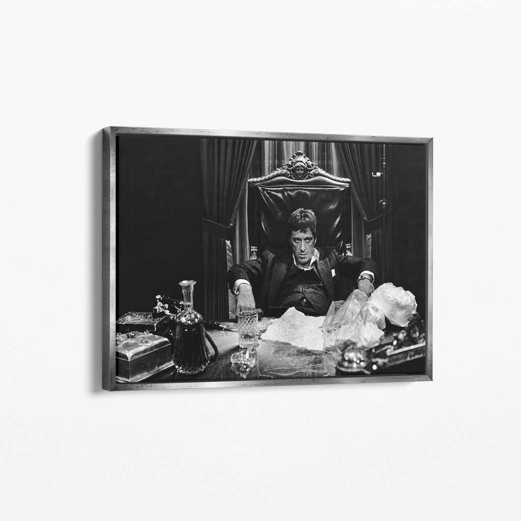Πίνακας σε καμβά Tony Montana Black and White, φωτογραφία προϊόντος 8.
