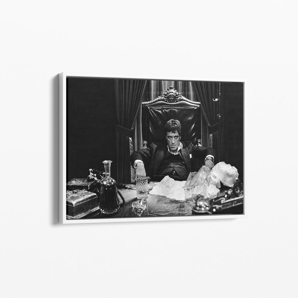 Πίνακας σε καμβά Tony Montana Black and White, φωτογραφία προϊόντος 6.
