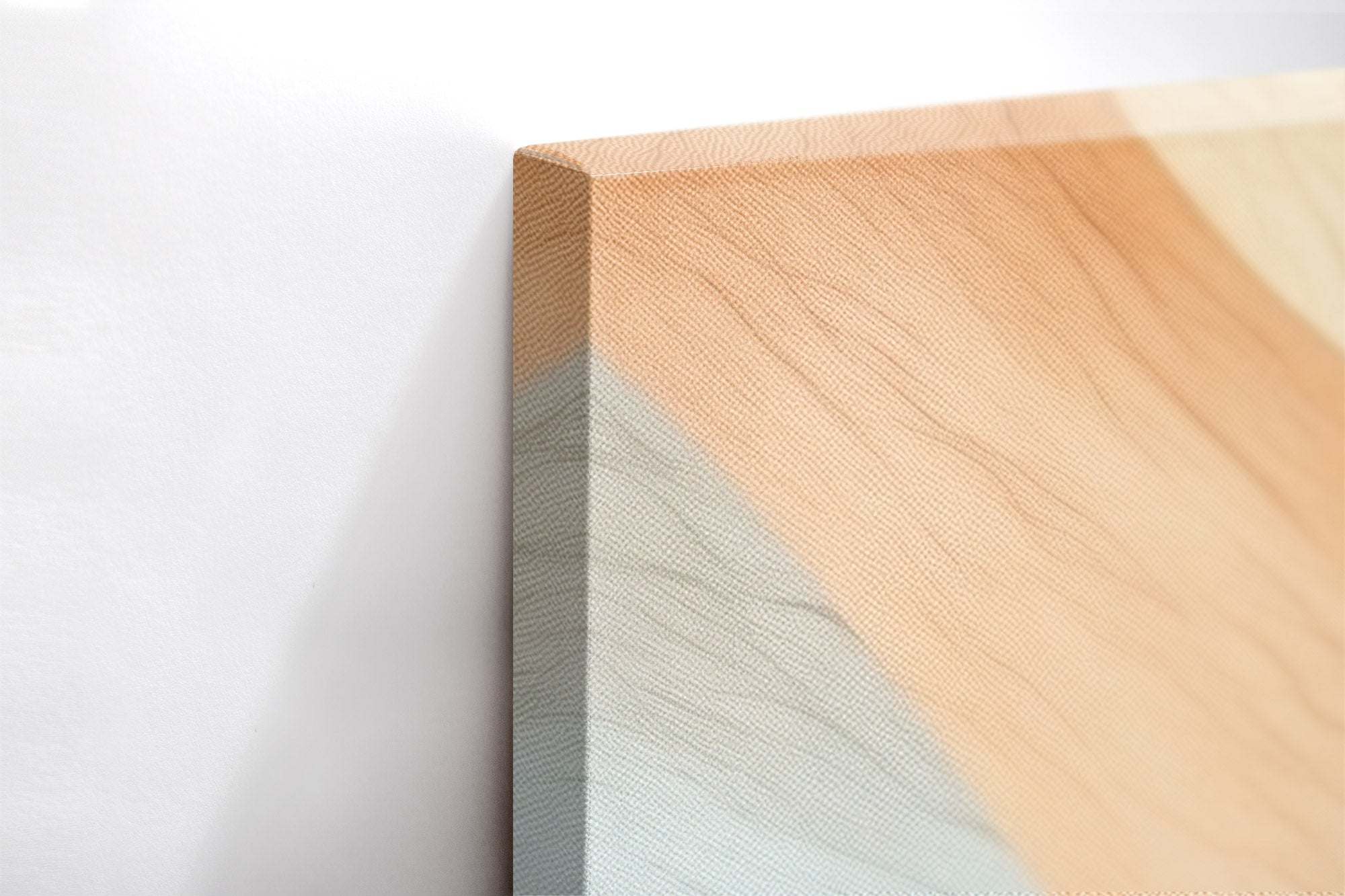 Close-up λεπτομέρεια της εκτύπωσης καμβά Pastel Waves.