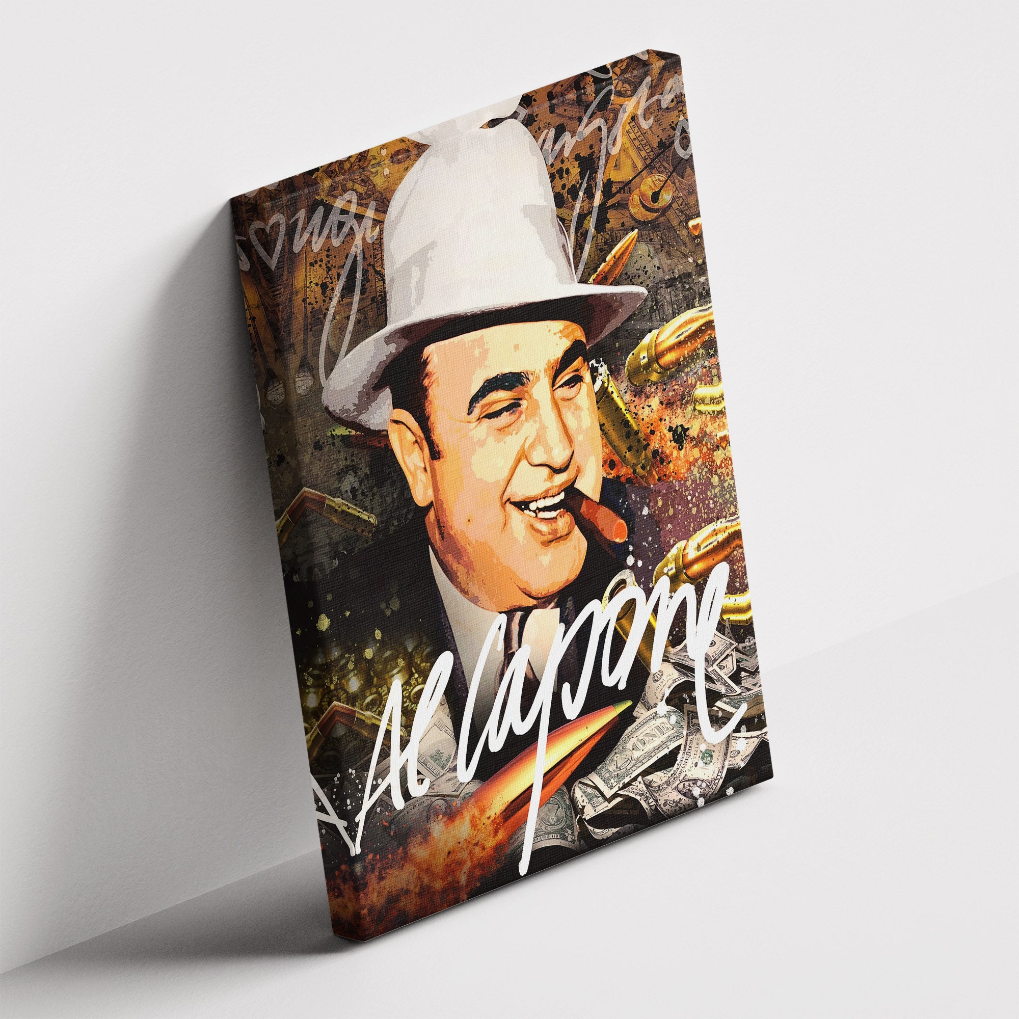 Καμβάς Al Capone σε δεύτερη γωνία λήψης, χωρίς κορνίζα.