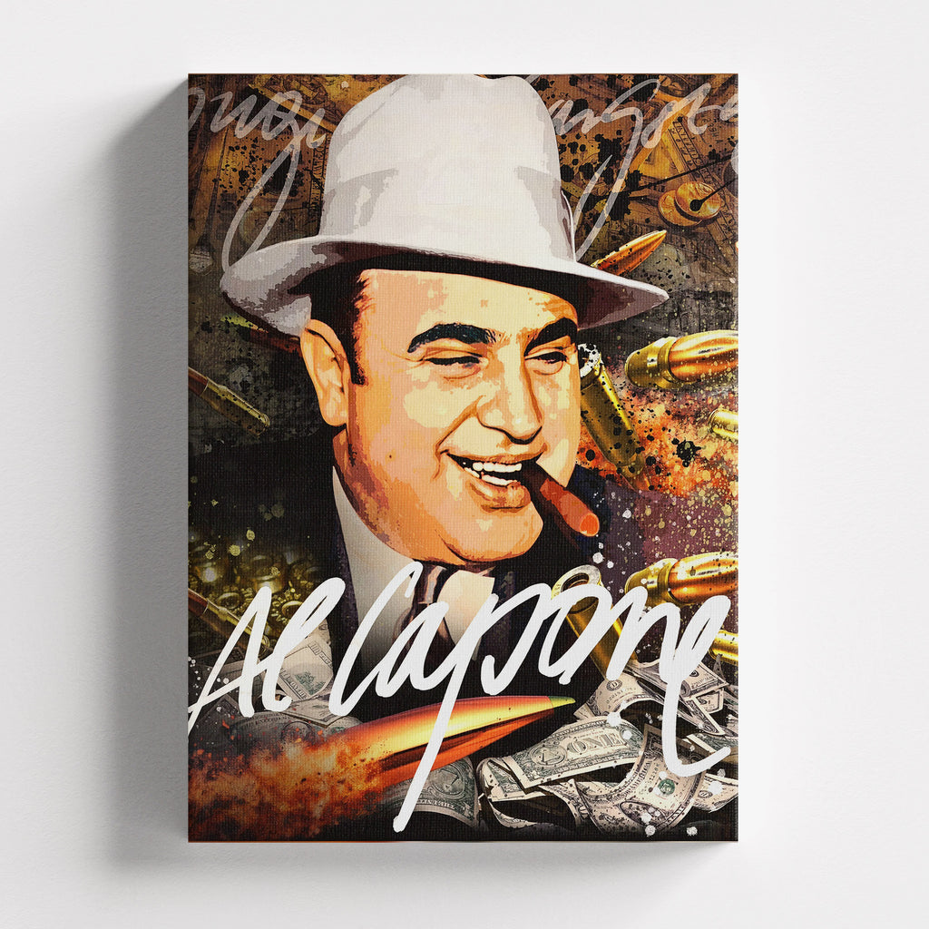 Πίνακας σε καμβά Al Capone, χωρίς κορνίζα, μπροστινή όψη.