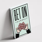 Καμβάς Bet On Yourself – Motivational Canvas σε δεύτερη γωνία λήψης, χωρίς κορνίζα.