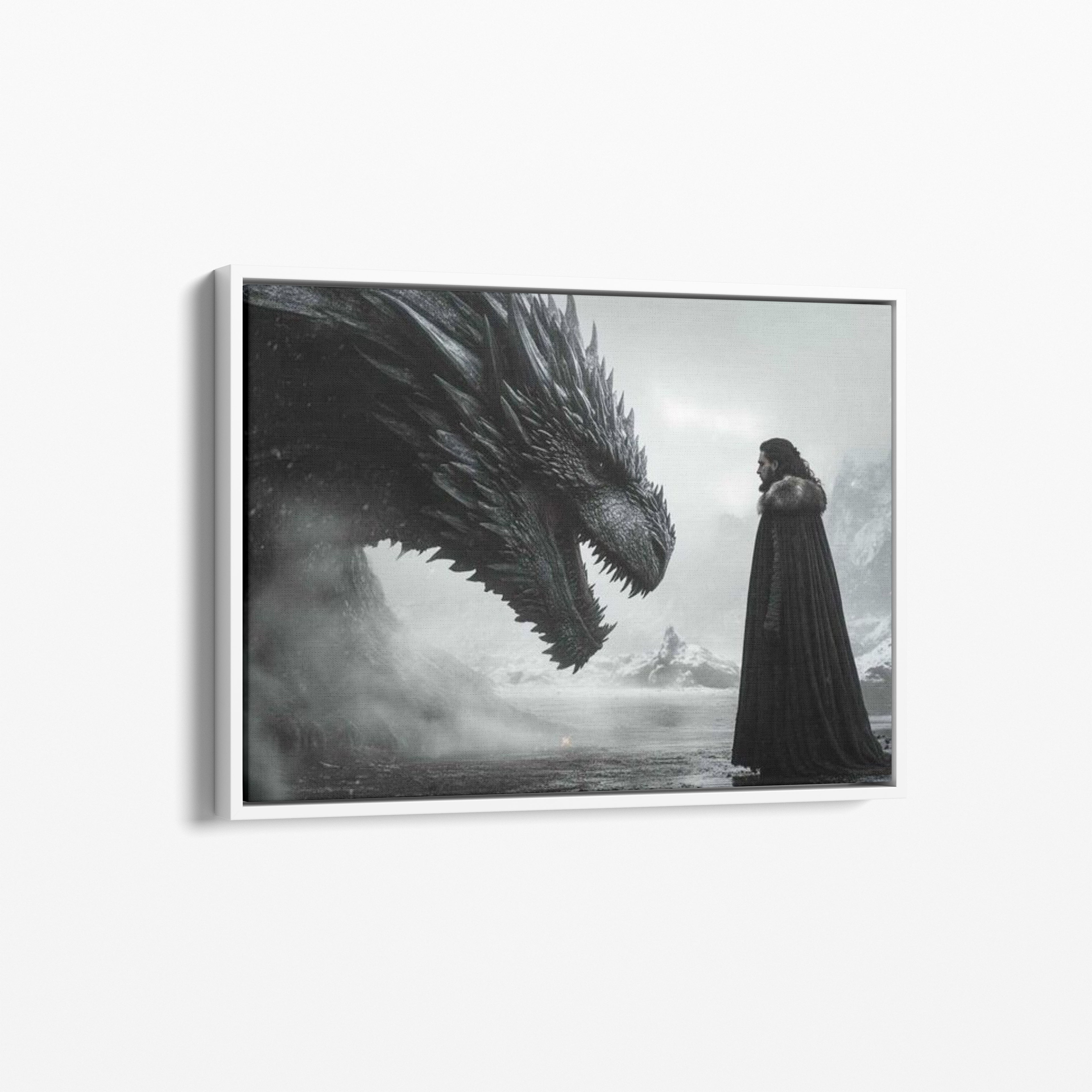 Jon Snow and Dragon