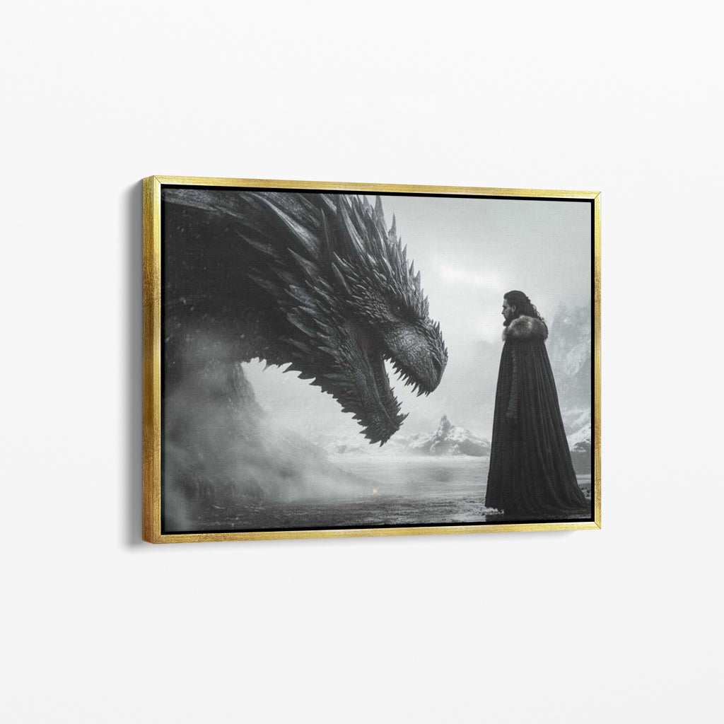 Jon Snow and Dragon