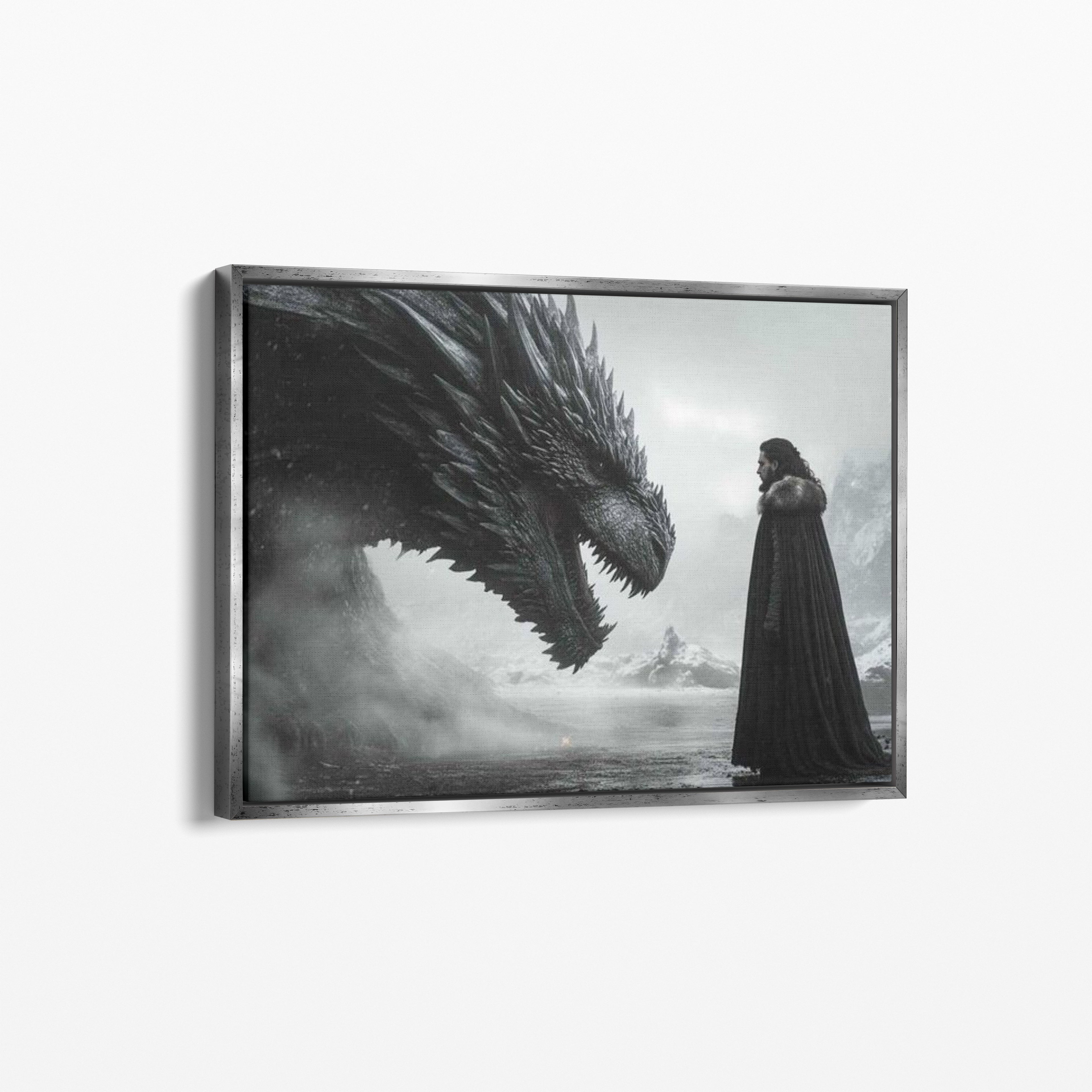 Jon Snow and Dragon
