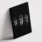 Καμβάς Peaky Blinders – Sketch σε δεύτερη γωνία λήψης, χωρίς κορνίζα.