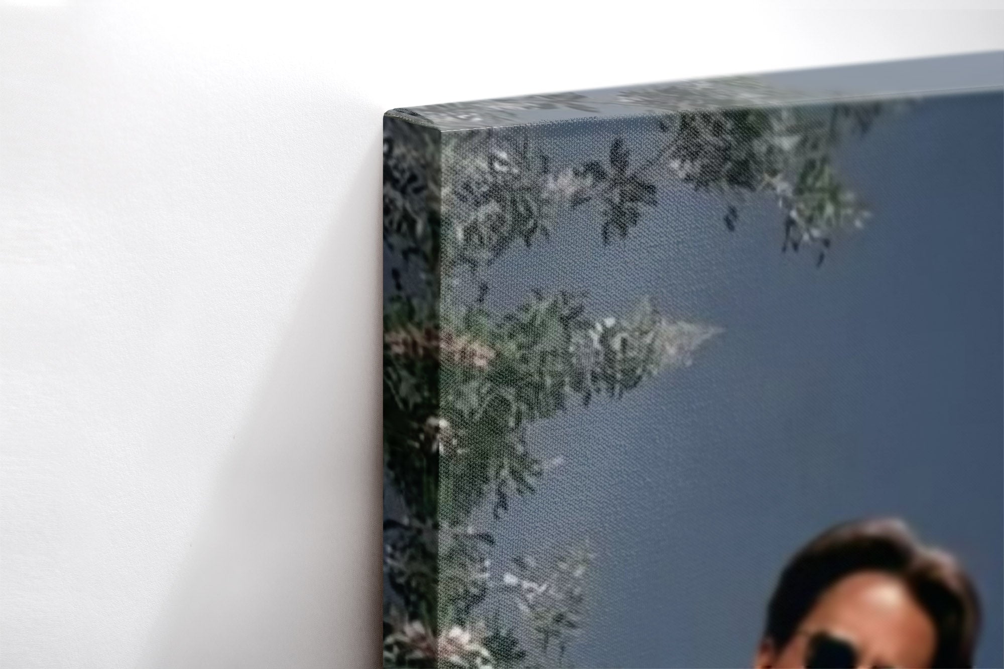 Close-up λεπτομέρεια της εκτύπωσης καμβά Friends.