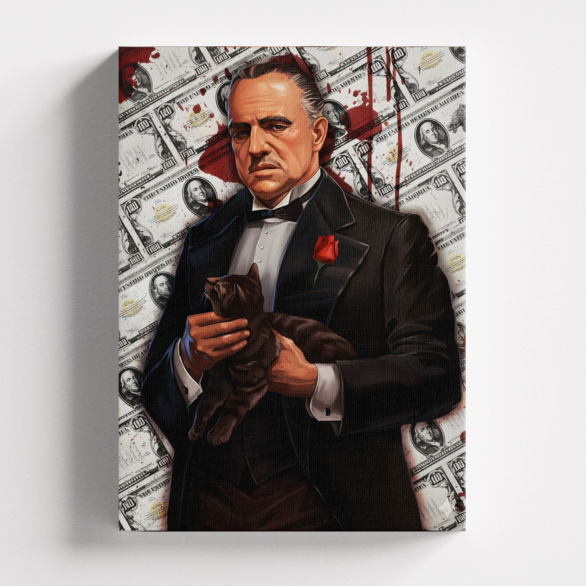 Πίνακας σε καμβά The Godfather – Don Corleone, χωρίς κορνίζα, μπροστινή όψη.