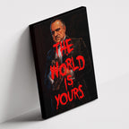 Καμβάς The Godfather – The World Is Yours σε δεύτερη γωνία λήψης, χωρίς κορνίζα.