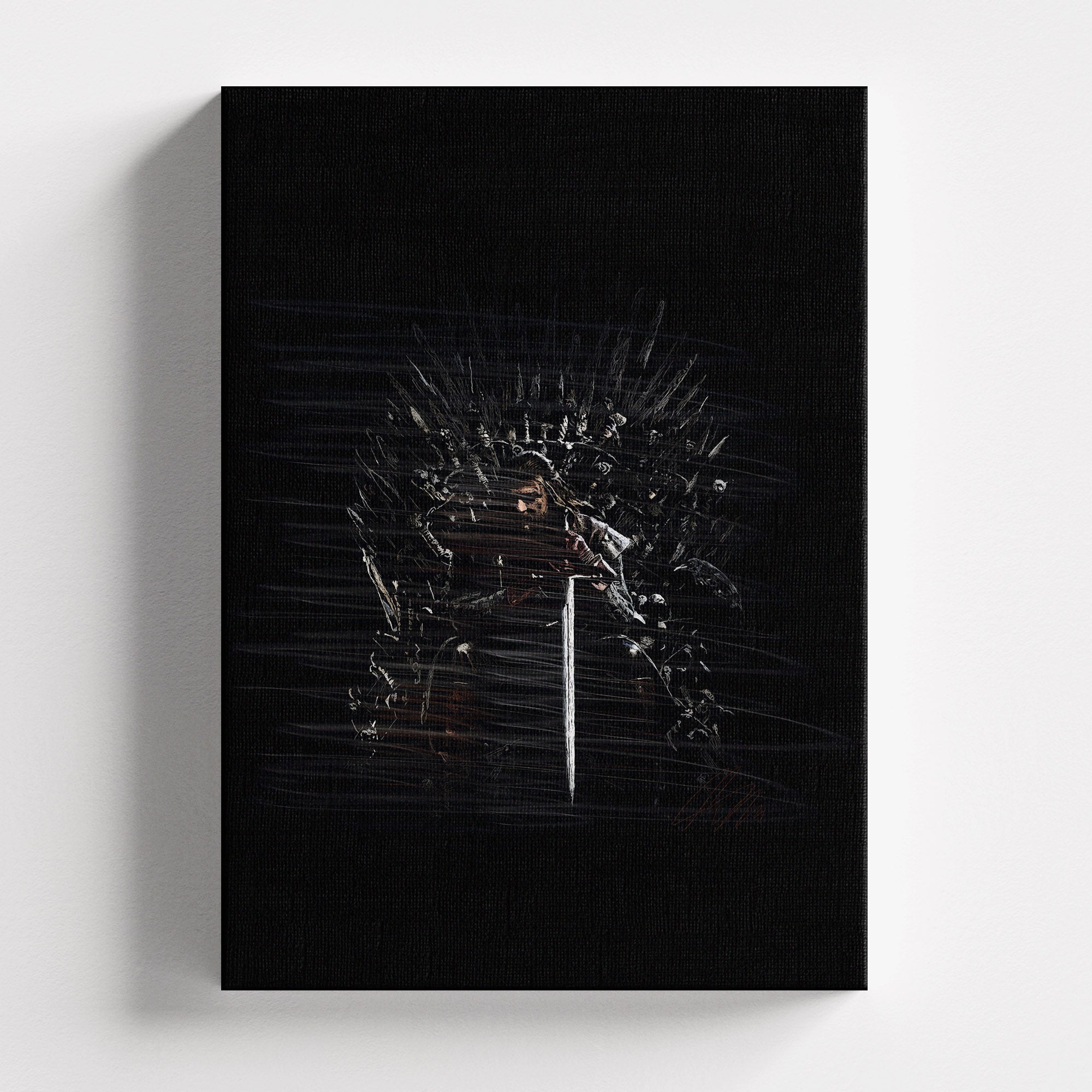 Πίνακας σε καμβά Game of Thrones – Sketch, χωρίς κορνίζα, μπροστινή όψη.