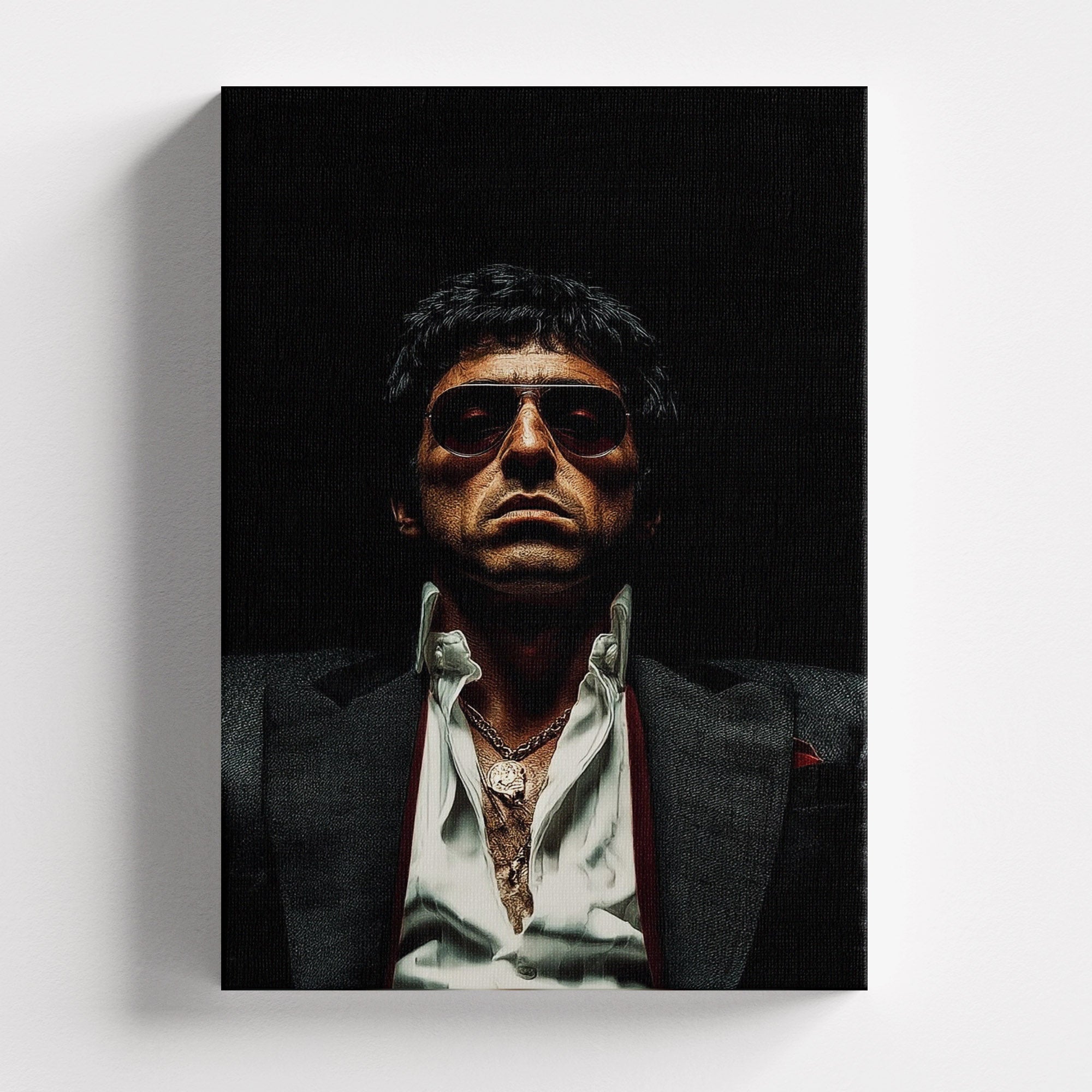 Πίνακας σε καμβά The Boss - Tony Montana, χωρίς κορνίζα, μπροστινή όψη.