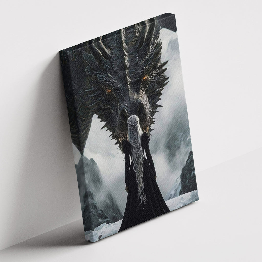 Καμβάς Mother of Dragons σε δεύτερη γωνία λήψης, χωρίς κορνίζα.
