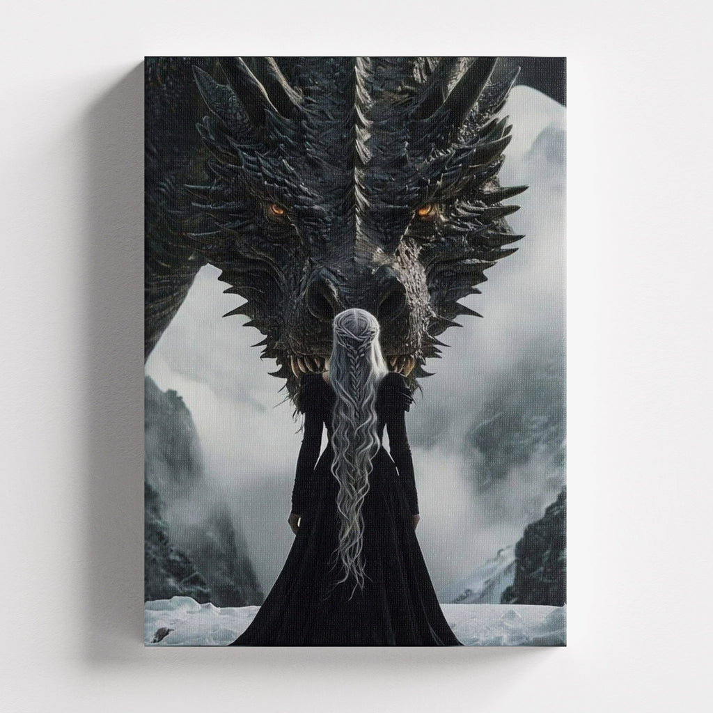 Πίνακας σε καμβά Mother of Dragons, χωρίς κορνίζα, μπροστινή όψη.