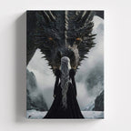 Πίνακας σε καμβά Mother of Dragons, χωρίς κορνίζα, μπροστινή όψη.